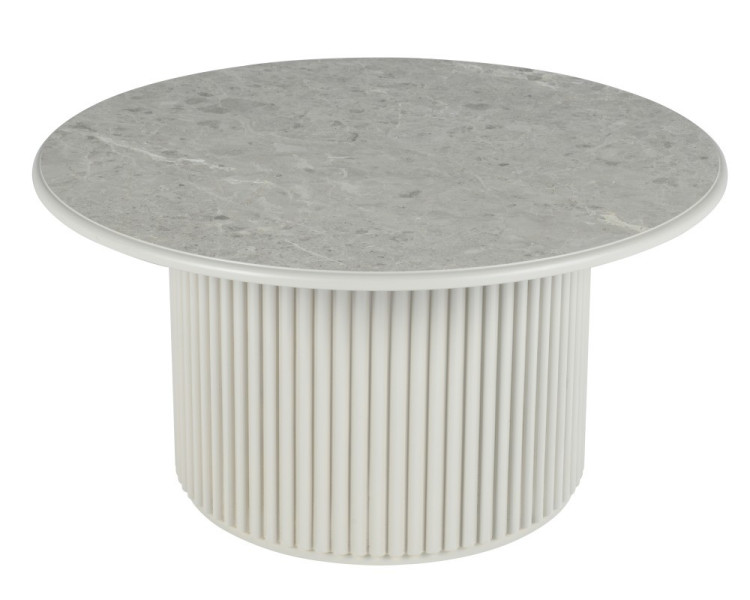 Okrągły stolik kawowy ROMA 80cm szary do salonu kawowy 383275