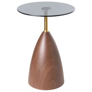 Okrągły stolik pomoczniczy glamour brązowo-czarny 783216 Okrągły stolik pomoczniczy glamour brązowo-czarny 783216