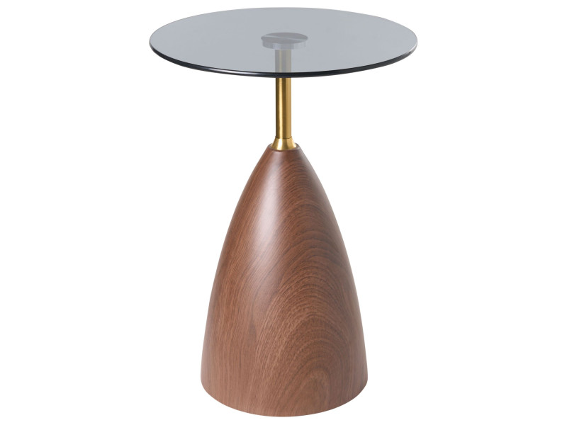 Okrągły stolik pomoczniczy glamour brązowo-czarny 783216