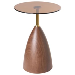 Okrągły stolik pomoczniczy glamour brązowy 783219 Okrągły stolik pomoczniczy glamour brązowy 783219