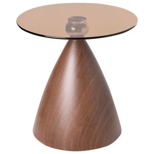 Okrągły stolik pomoczniczy glamour brązowy 783218 Okrągły stolik pomoczniczy glamour brązowy 783218