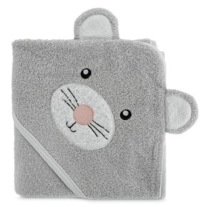 Okrycie kąpielowe 100×100 Baby srebrny myszka ręcznik z kapturkiem 350 g/m2 741536 Okrycie kąpielowe 100×100 Baby srebrny myszka ręcznik z kapturkiem 350 g/m2 741536