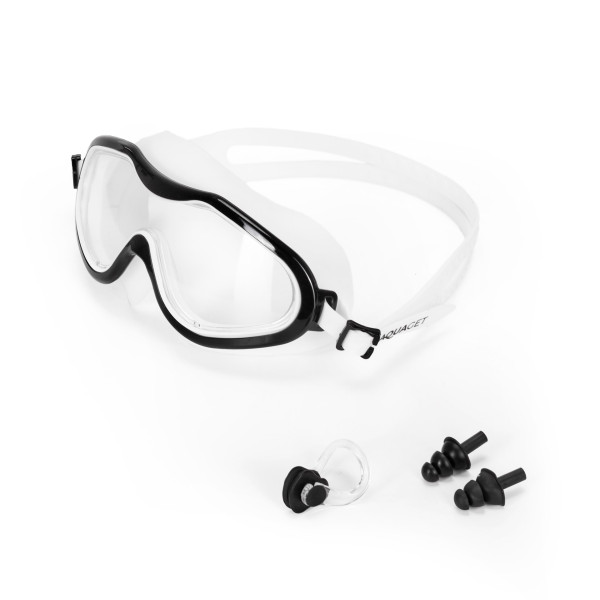 Okulary do pływania na basen okularki pływackie anti-fog UV z zatyczkami 1084190
