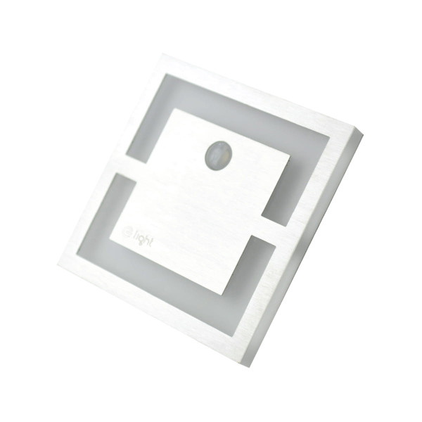 Oprawa lampa schodowa QUADRO biało-srebrna LED 0.6W 3000K 13lm Eko-Light 1030847