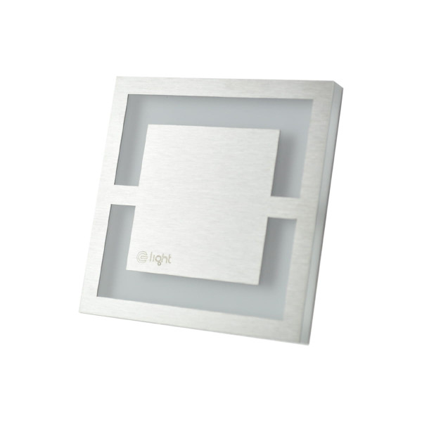 Oprawa lampa schodowa QUADRO biało-srebrna LED 0.6W 4000K 14lm Eko-Light 1030894