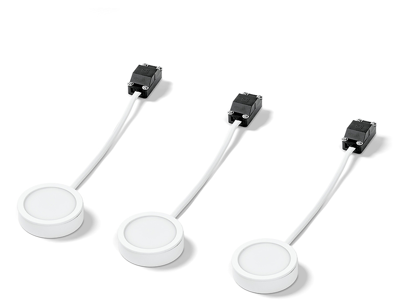 Oprawa podszafkowa 3 szt. Puck LED aluminiowa biała 54341