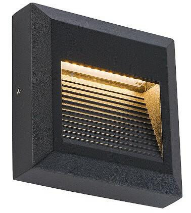 Oprawa podtynkowa zewnętrzna SIDEWALK czarna aluminium LED 10 cm 1068239