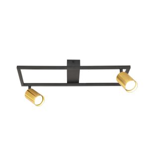 Oprawa ścienno-sufitowa LightLogic LL ALLENG-2 B-G GU10 66581 złoto-czarna 958873