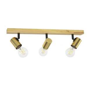 Oprawa ścienno-sufitowa LL ANBLIN G EL-3l E27 66578 LightLogic złota 958750