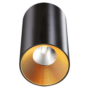 Oprawa stropowa Agate aluminiowa czarno-złota 25420