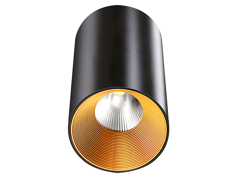 Oprawa stropowa Agate aluminiowa czarno-złota 25420