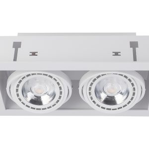 Oprawa stropowa Downlight 2-punktowa stalowa biała 25661 Oprawa stropowa Downlight 2-punktowa stalowa biała 25661