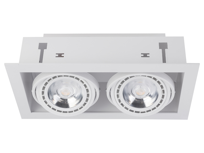 Oprawa stropowa Downlight 2-punktowa stalowa biała 25661