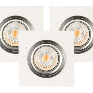 Oprawa stropowa Vitar LED 3 szt betonowa biała 34626