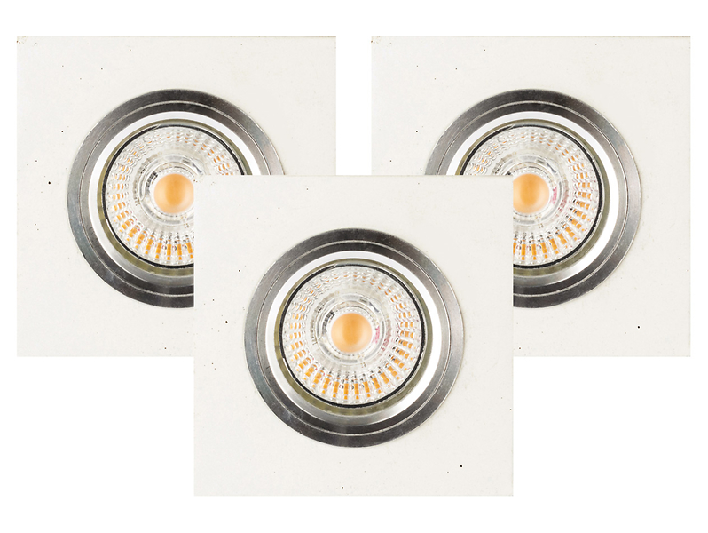 Oprawa stropowa Vitar LED 3 szt betonowa biała 34626