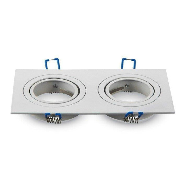 Oprawa wpuszczana biały 2xGU10x10W wym:7,5x15,5xcm IP20 V-TAC 1049513