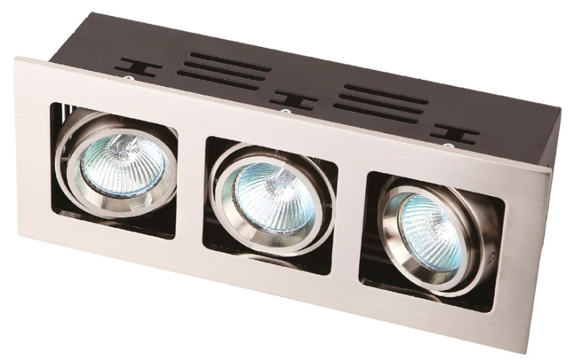 Oprawa wpuszczana BOX srebrny 3xGU5.3x10W wym:11x28x11cm IP20 Maxlight 1050659