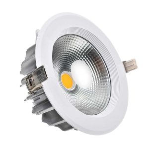 Oprawa wpuszczana COB okrągła biało-srebrna LED 40W 6000K 4200lm IP20 V-TAC 916443