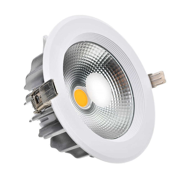 Oprawa wpuszczana COB okrągła biało-srebrna LED 40W 6000K 4200lm IP20 V-TAC 916443