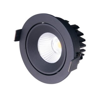 Oprawa wpuszczana CYKLOP ciepła czarny LED 12W 3000K 754lm IP65 Maxlight 1051009