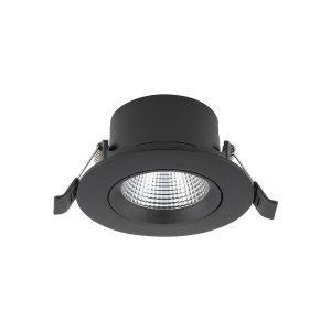 Oprawa wpuszczana EGINA okrągła czarna LED 10W 3000K 650lm IP20 Nowodvorski 916167