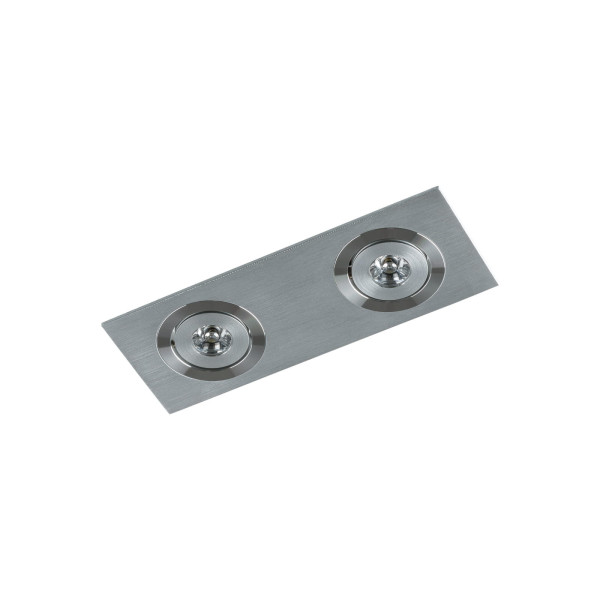 Oprawa wpuszczana FIAMMA prostokątna stal satyna LED 2W lm IP20 Italux 917742