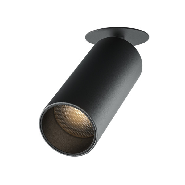 Oprawa wpuszczana Focus Led okrągła czarna LED 12W 3000K 950lm IP20 Maytoni 916414