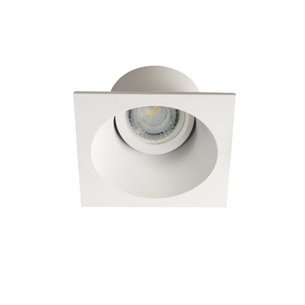 Oprawa wpuszczana kwadratowa biała 10cm APRILA 1xGU10x35W IP20 Kanlux 1051001