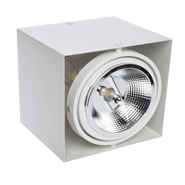 Oprawa wpuszczana kwadratowa biała 15cm PLAZA 1xAR111x35W IP20 Milagro 917912