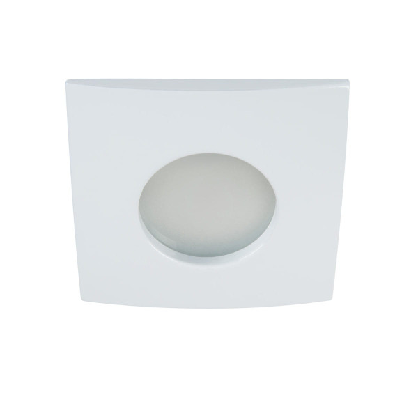 Oprawa wpuszczana kwadratowa biała 8cm QULES 1xGU10x35W IP44 Kanlux 917939