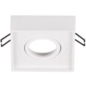 Oprawa wpuszczana kwadratowa biała 9,8cm GAJA 1xMR16x8W IP20 Polux 916860 Oprawa wpuszczana kwadratowa biała 9,8cm GAJA 1xMR16x8W IP20 Polux 916860