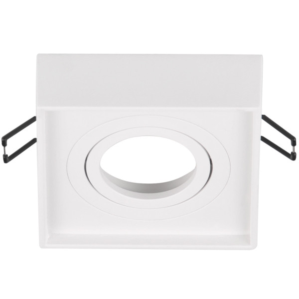 Oprawa wpuszczana kwadratowa biała 9,8cm GAJA 1xMR16x8W IP20 Polux 916860