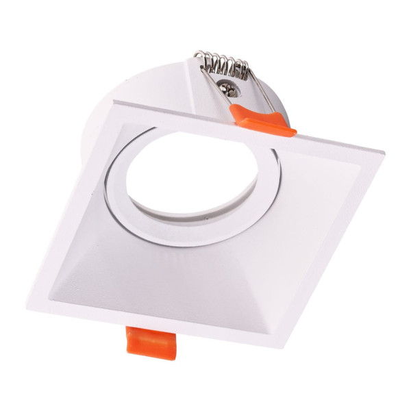 Oprawa wpuszczana kwadratowa biała 9cm MLOS 1xGU10x15W IP20 Milagro 917908