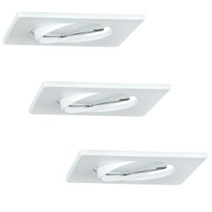 Oprawa wpuszczana kwadratowa biała 9cm OLIN 3xGU10x8W IP20 Polux 917955 Oprawa wpuszczana kwadratowa biała 9cm OLIN 3xGU10x8W IP20 Polux 917955