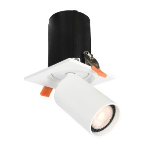 Oprawa wpuszczana kwadratowa biała matowa 10cm TERMO 1xGU10x10W IP20 Italux 916323 Oprawa wpuszczana kwadratowa biała matowa 10cm TERMO 1xGU10x10W IP20 Italux 916323