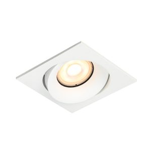 Oprawa wpuszczana kwadratowa biała matowa PONAR 1xGU10x10W IP20 Italux 916705 Oprawa wpuszczana kwadratowa biała matowa PONAR 1xGU10x10W IP20 Italux 916705