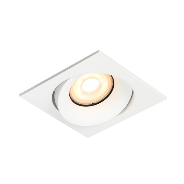 Oprawa wpuszczana kwadratowa biała matowa PONAR 1xGU10x10W IP20 Italux 916705