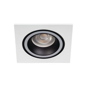 Oprawa wpuszczana kwadratowa biało-czarna FELINE 1xGU10x10W IP20 Kanlux 915687 Oprawa wpuszczana kwadratowa biało-czarna FELINE 1xGU10x10W IP20 Kanlux 915687