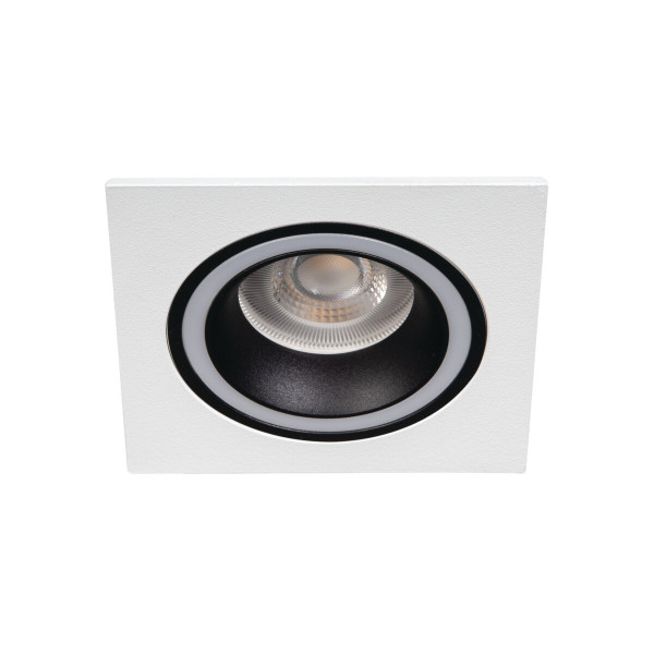 Oprawa wpuszczana kwadratowa biało-czarna FELINE 1xGU10x10W IP20 Kanlux 915687