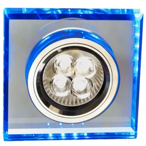 Oprawa wpuszczana kwadratowa chrom 9cm SS 2xGU10x50W IP20 Candellux 915516 Oprawa wpuszczana kwadratowa chrom 9cm SS 2xGU10x50W IP20 Candellux 915516