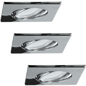 Oprawa wpuszczana kwadratowa chromowana 9cm OLIN 3xGU10x8W IP20 Polux 917876 Oprawa wpuszczana kwadratowa chromowana 9cm OLIN 3xGU10x8W IP20 Polux 917876
