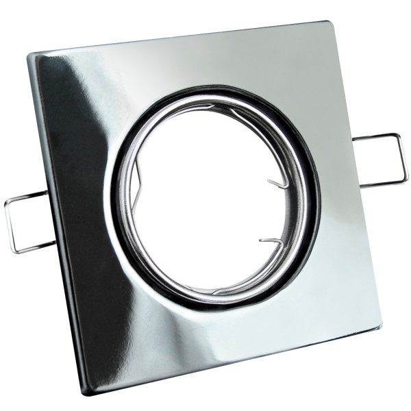 Oprawa wpuszczana kwadratowa chromowana 9cm OPIN 1xMR16x8W IP20 Polux 916763