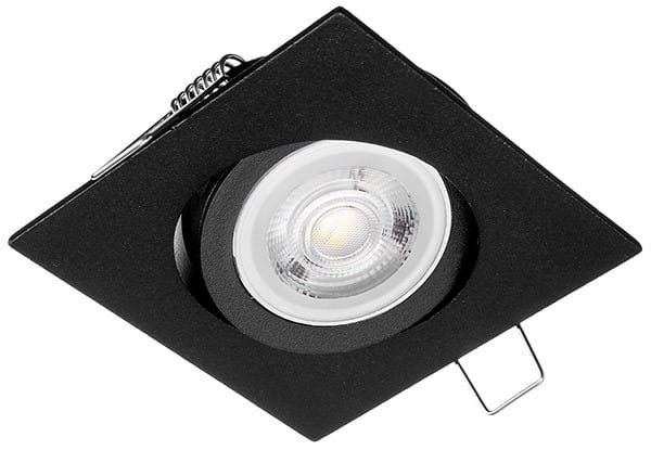 Oprawa wpuszczana kwadratowa czarna 8,3cm 1xGU10x40W IP20 Eko-Light 1050962