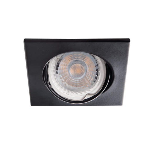 Oprawa wpuszczana kwadratowa czarna 8cm ALOR 1xGU10x35W IP20 Kanlux 1049436