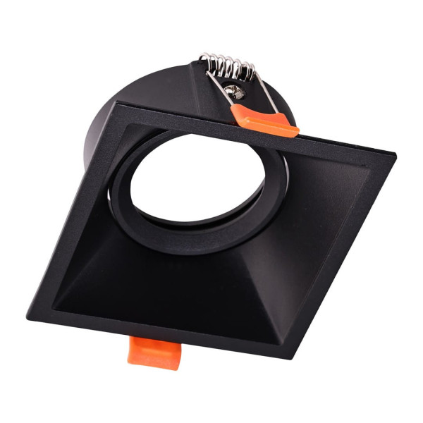 Oprawa wpuszczana kwadratowa czarna 9cm MLOS 1xGU10x15W IP20 Milagro 917732