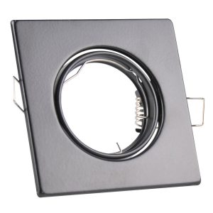 Oprawa wpuszczana kwadratowa czarna 9cm OPIN 1xMR16x8W IP20 Polux 916873 Oprawa wpuszczana kwadratowa czarna 9cm OPIN 1xMR16x8W IP20 Polux 916873