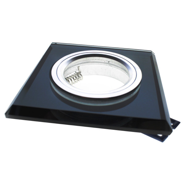 Oprawa wpuszczana kwadratowa czarna lustrzana 1xGU10x50W IP20 IdeaLED 1049498