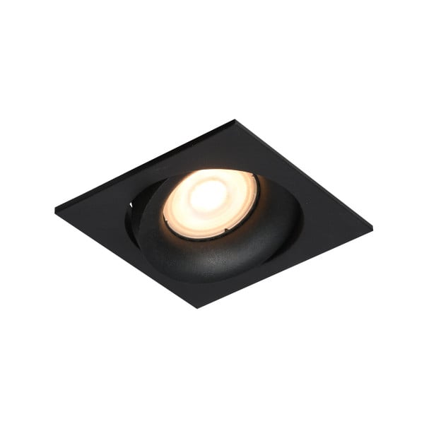 Oprawa wpuszczana kwadratowa czarna matowa PONAR 1xGU10x10W IP20 Italux 916795