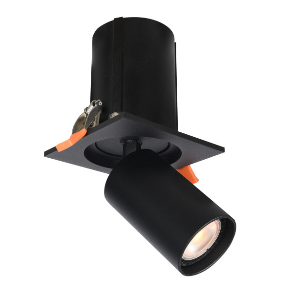 Oprawa wpuszczana kwadratowa czarna matowa TERMO 1xGU10x10W IP20 Italux 916100