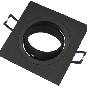 Oprawa wpuszczana kwadratowa czarna szczotkowana 1xGU10x10W IP20 IdeaLED 917848